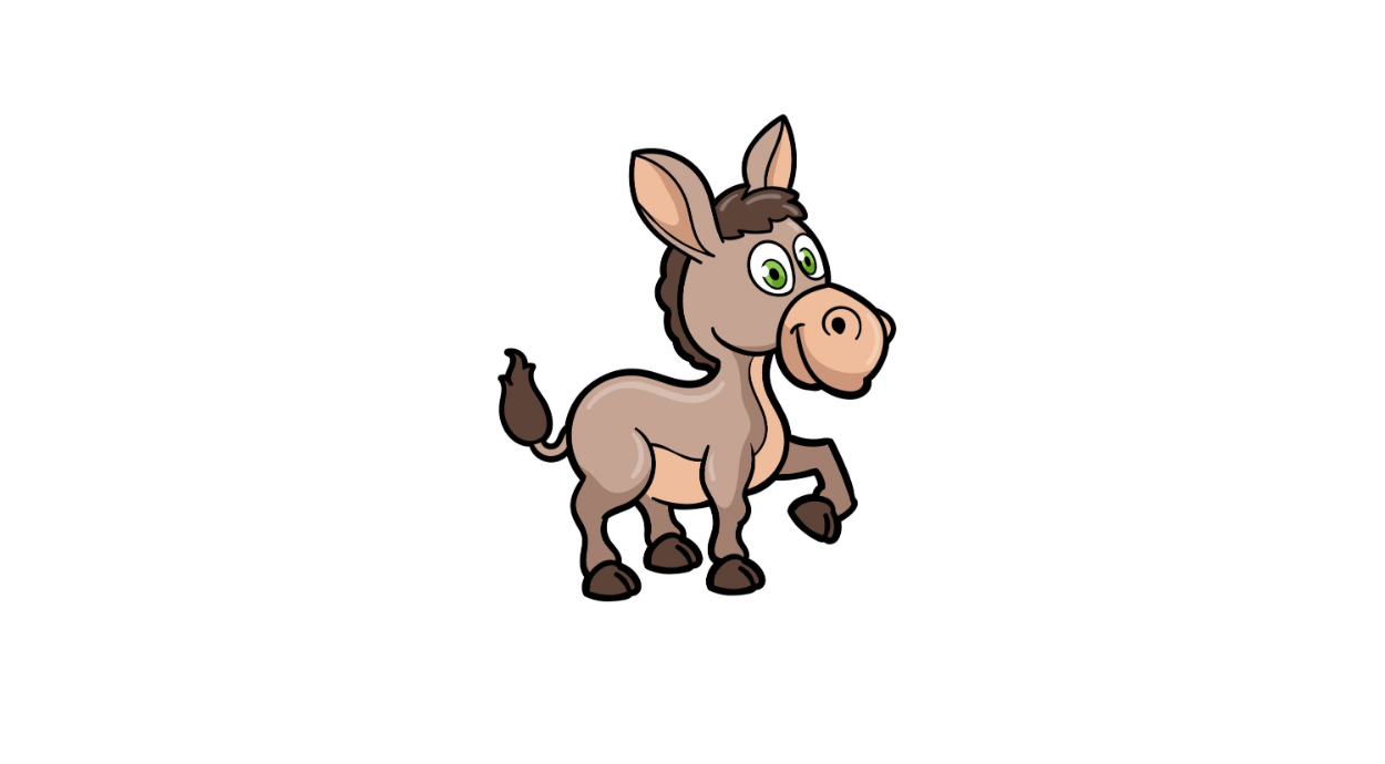 Draw A Cartoon donkey