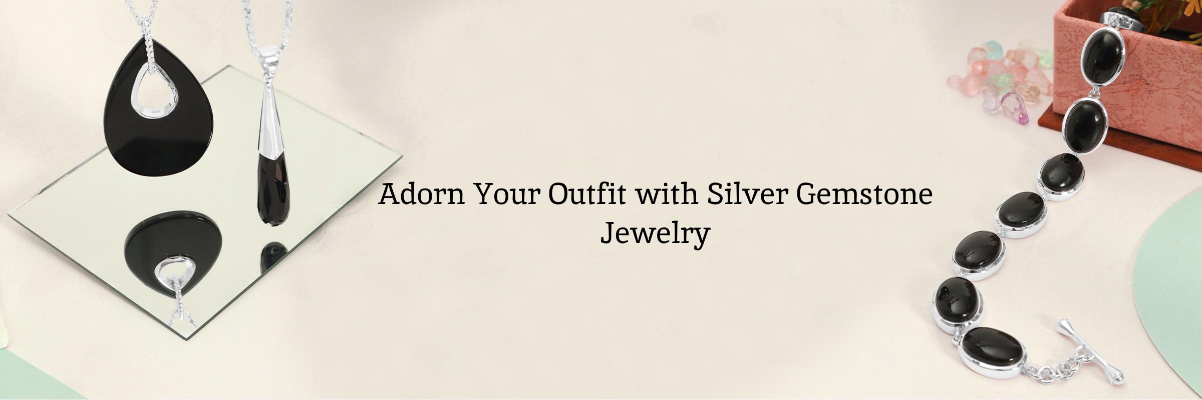 silver gemstone jewelry