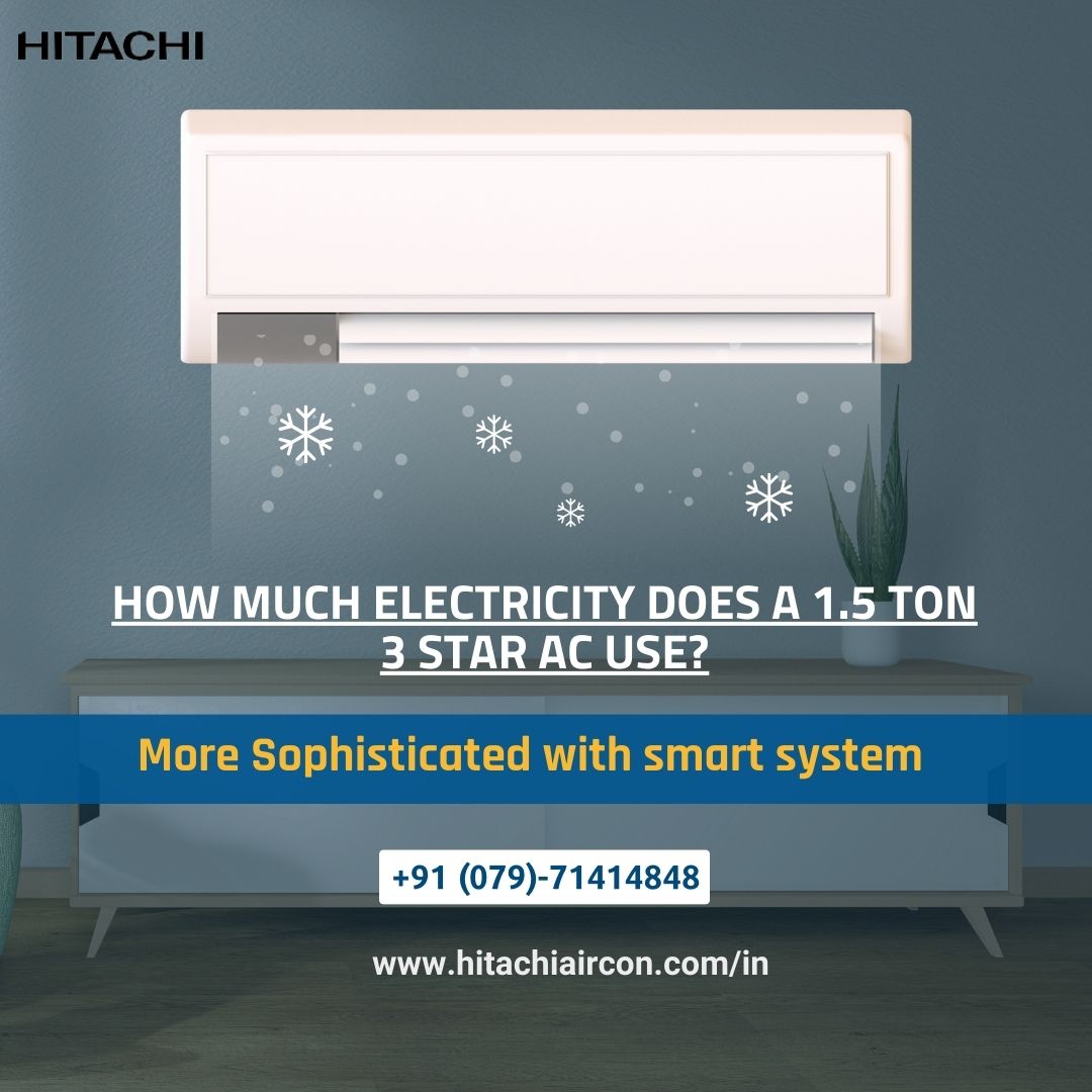 How Much Electricity does a 1.5 ton 3 star AC Use