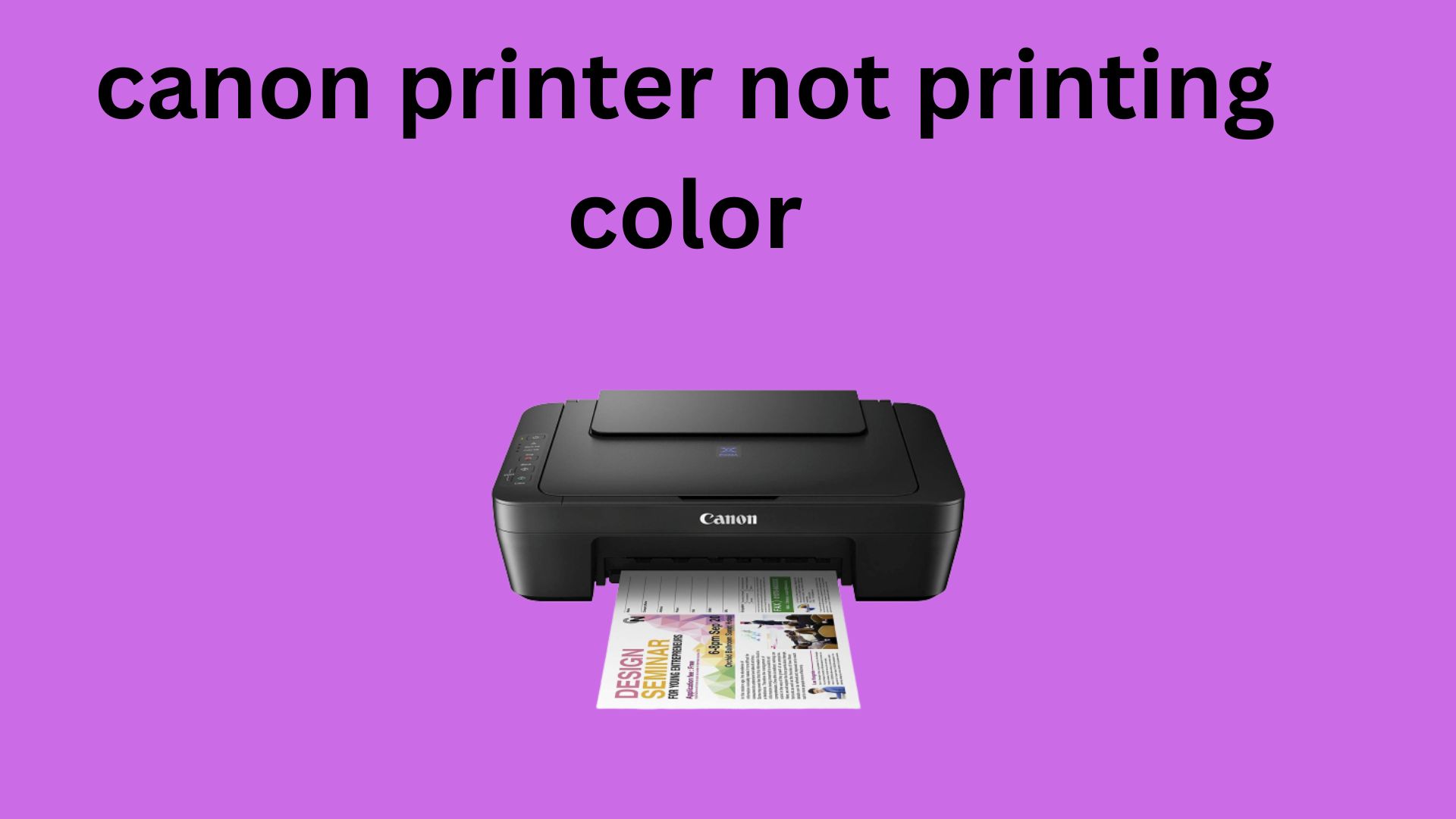 canon printer not printing color